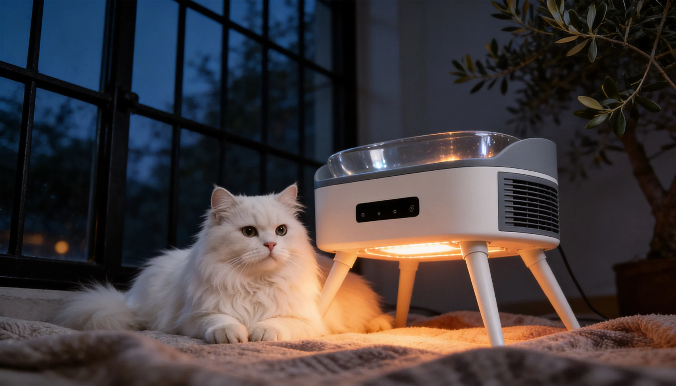 智能恒温宠物取暖机 · 夜晚波斯猫的温暖角落 · GuardHound