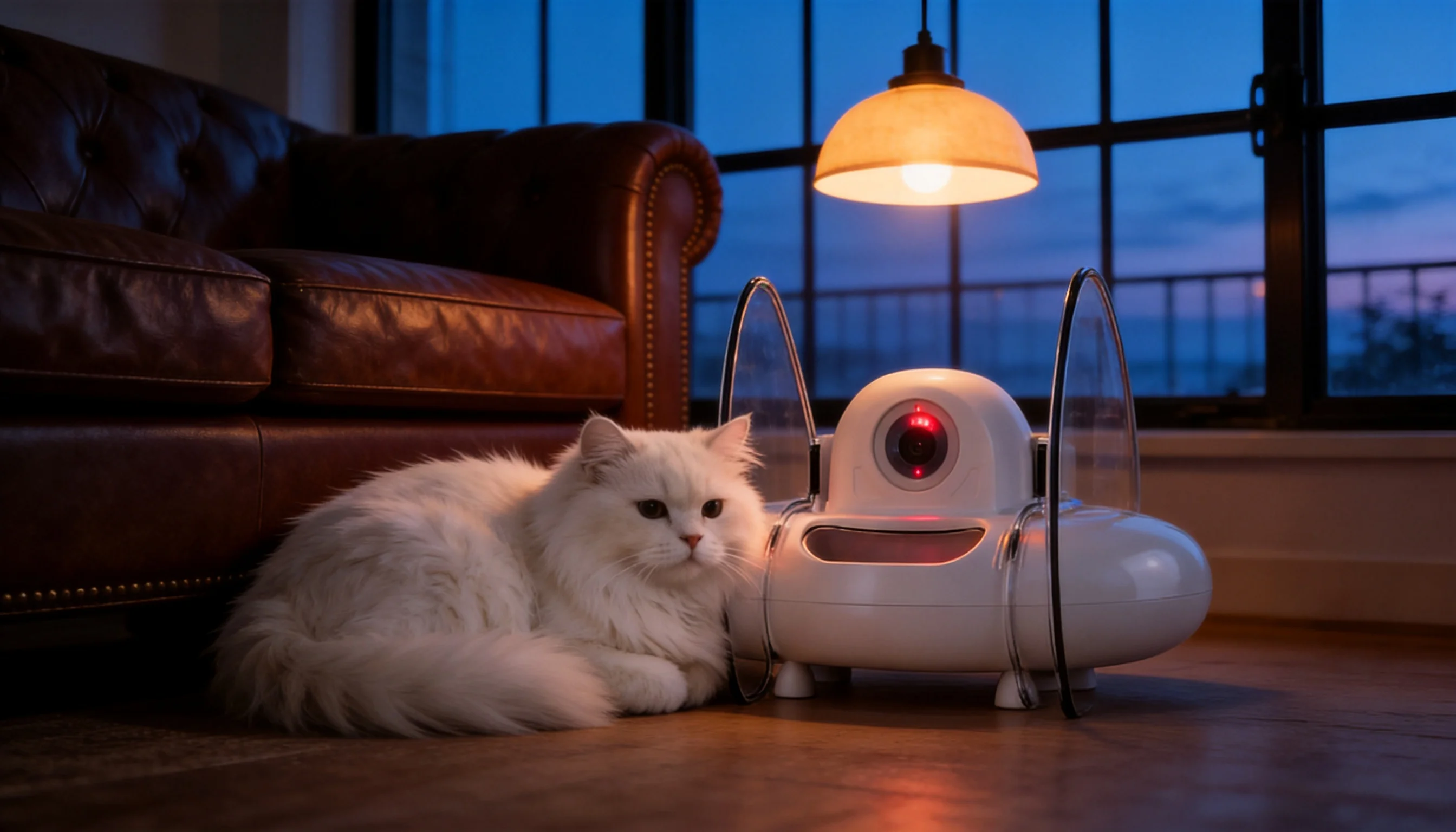 猫脸识别智能喂食器 · 傍晚波斯猫休息 · GuardHound