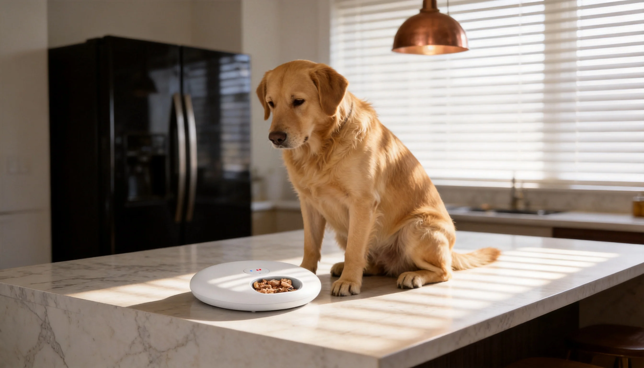 智能宠物喂食器 · 清晨厨房喂食 · GuardHound DOG