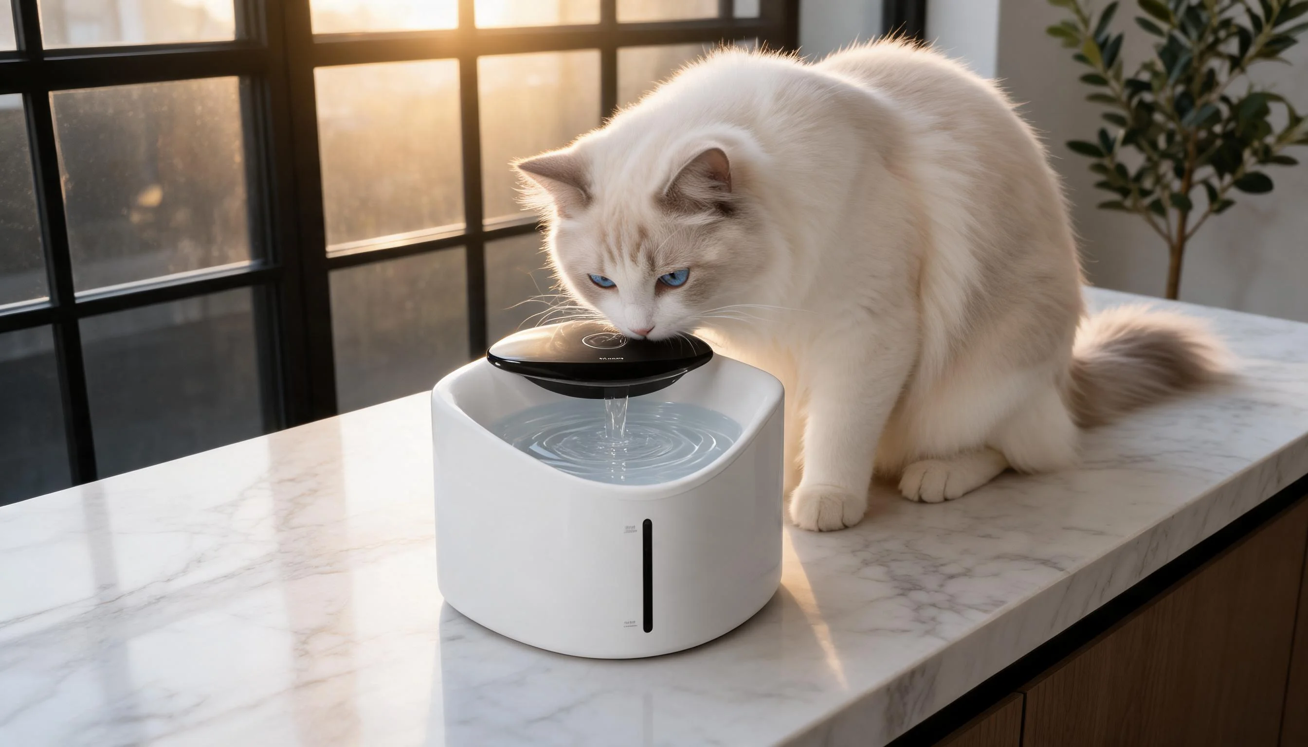 无线智能宠物饮水机 · 清晨阳光下的布偶猫 · GuardHound