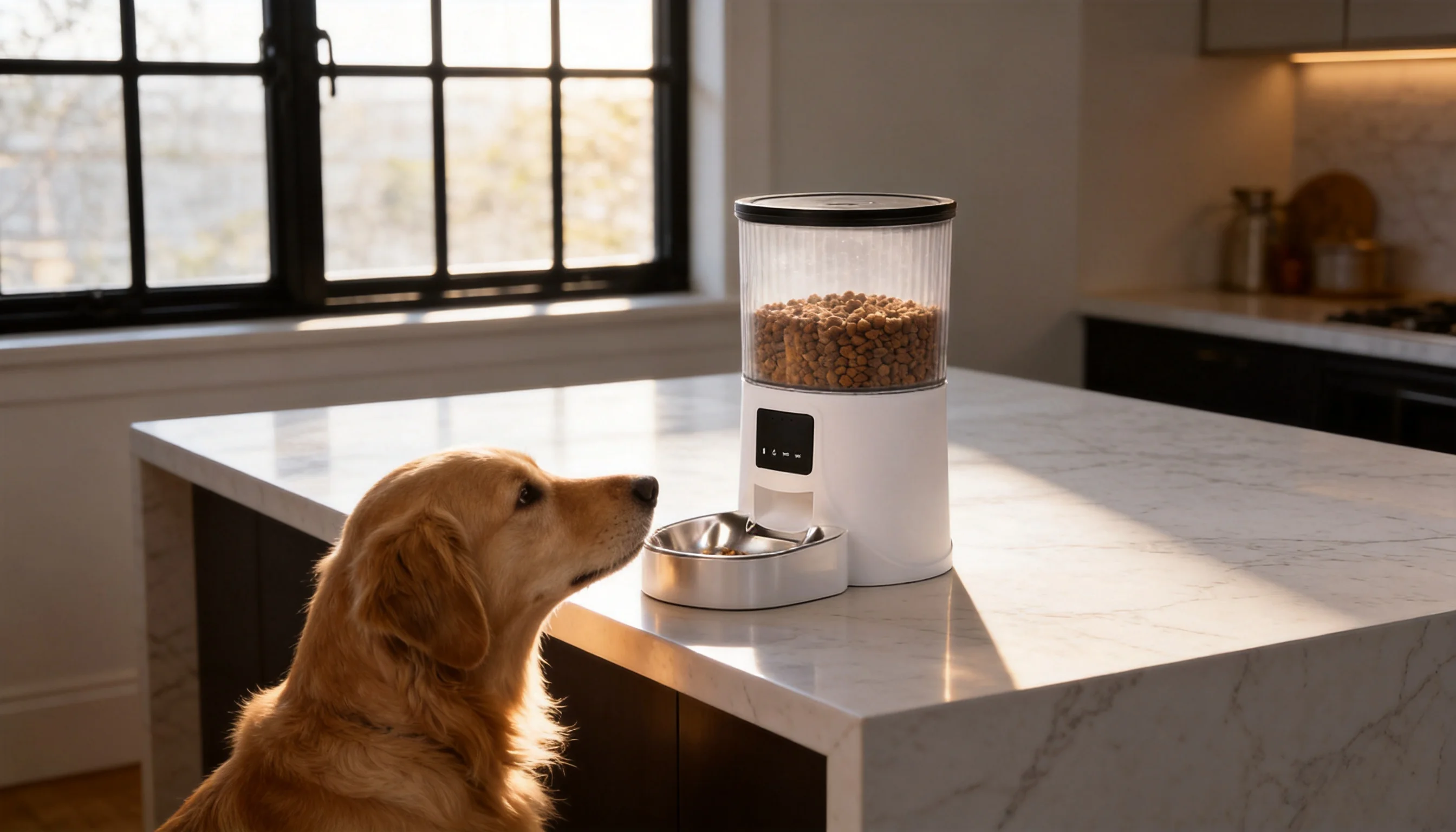 智能宠物喂食器 · 开放式厨房早餐时光 · GuardHound DOG
