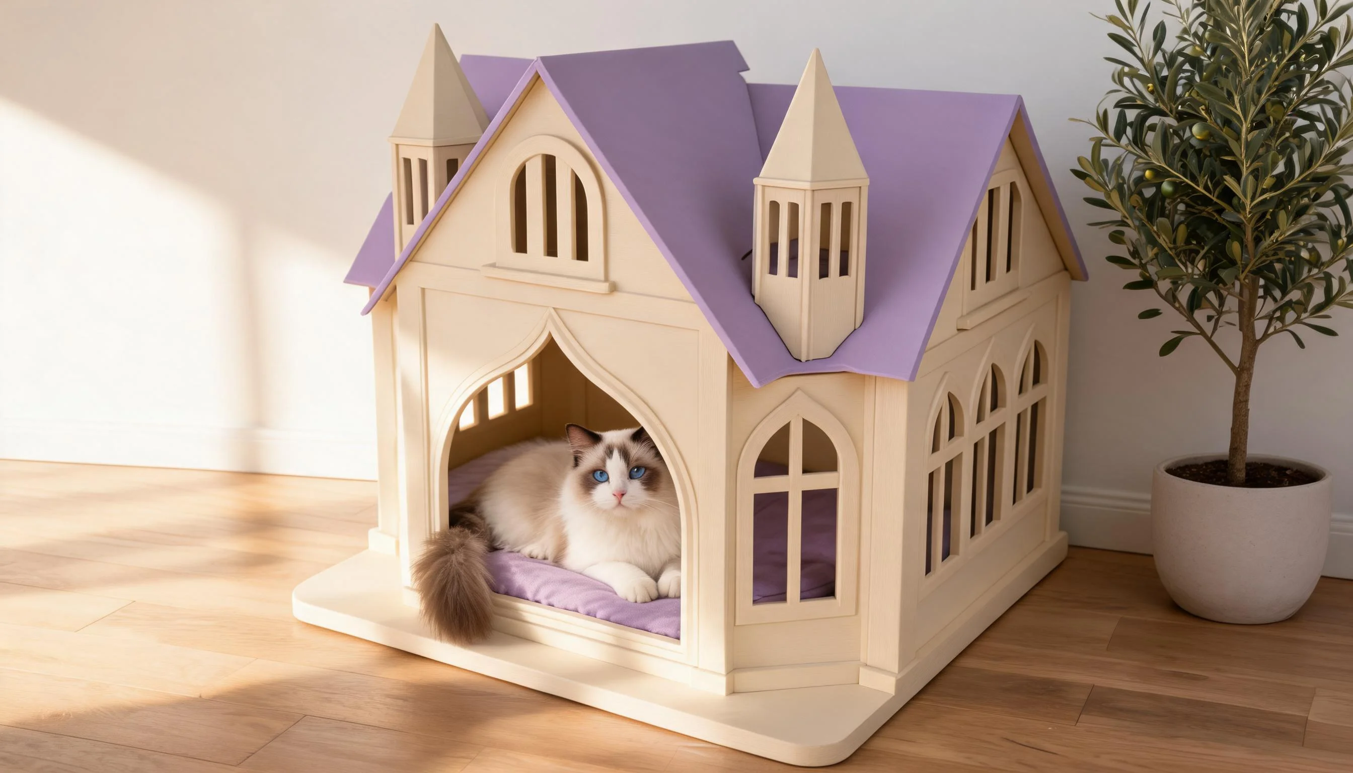 城堡实木猫窝 · 客厅阳光角 · GuardHound