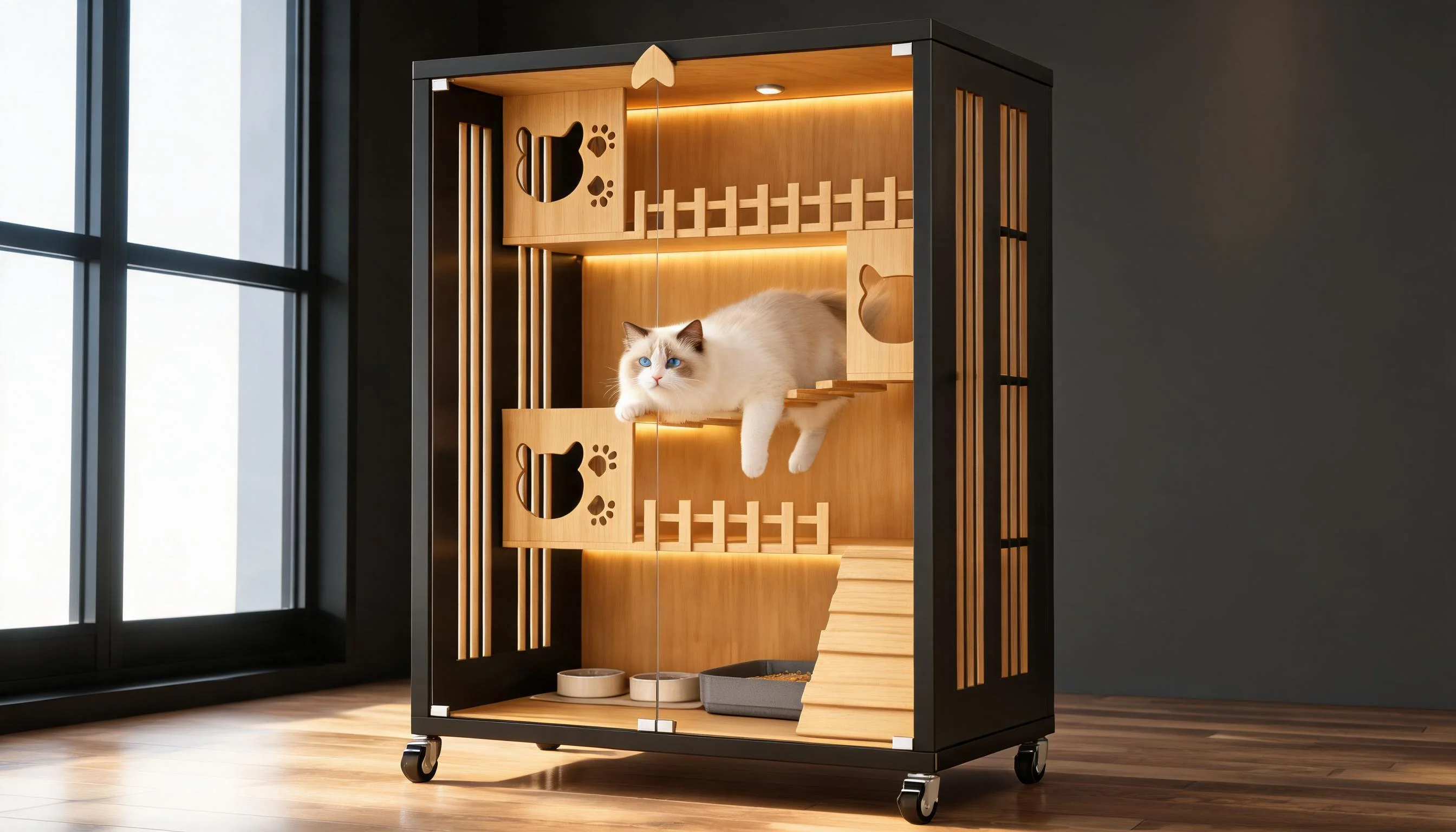 不锈钢实木多层猫笼 · 晨光猫笼 · GuardHound