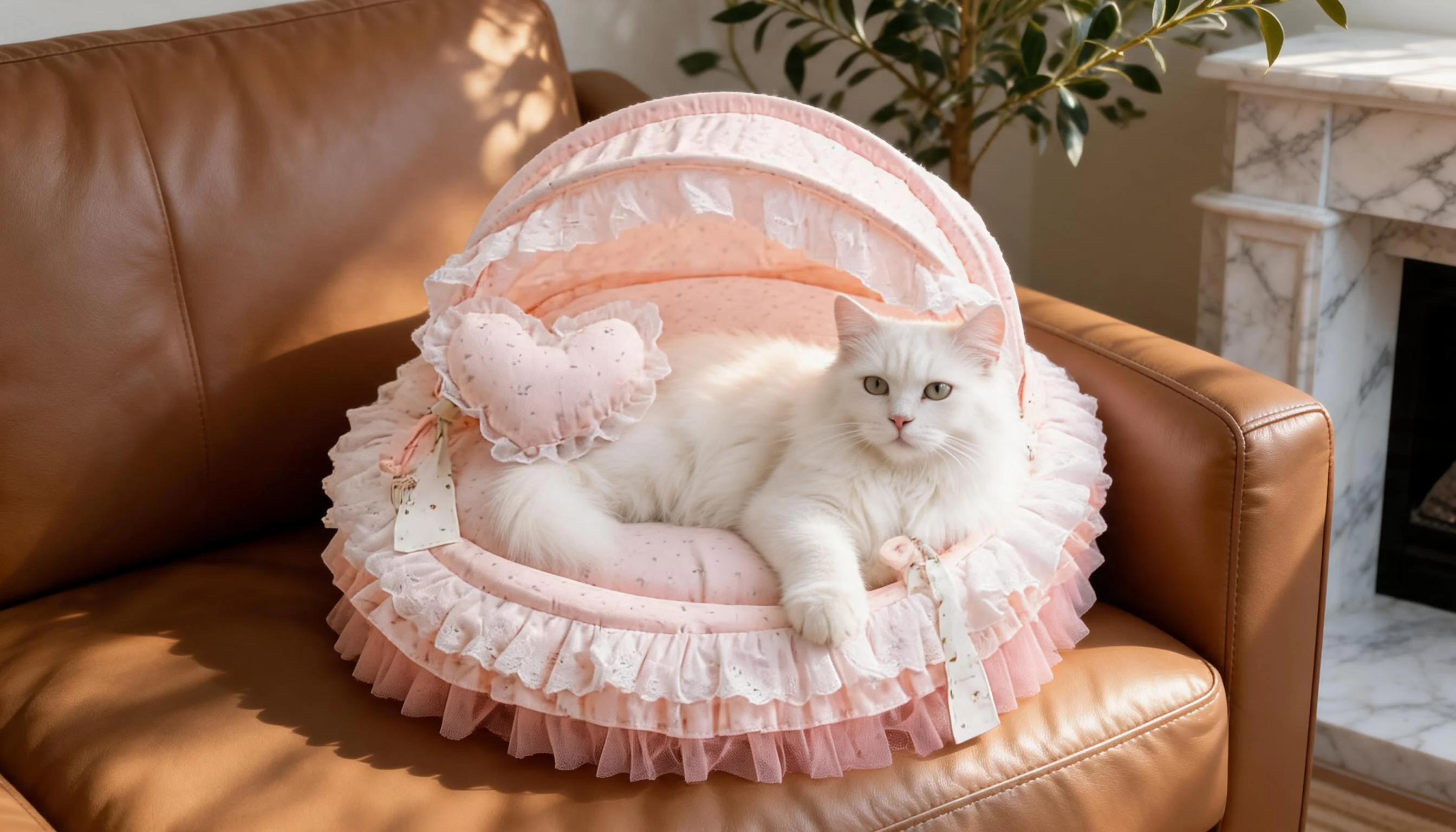 圆形蕾丝顶棚猫窝 · 午后客厅的波斯猫 · GuardHound