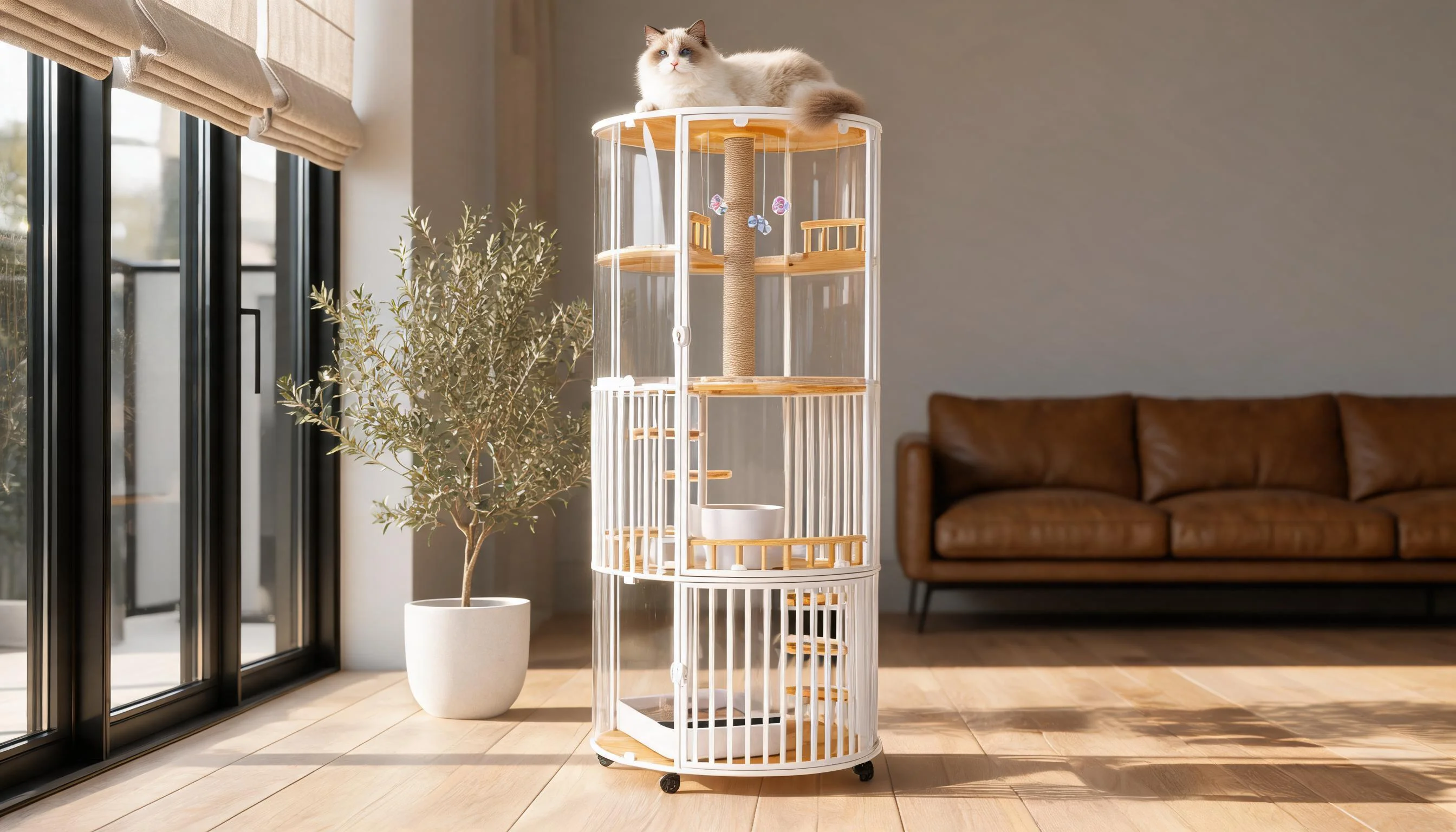 360度全景豪华猫笼 · 纯白雅致 · GuardHound