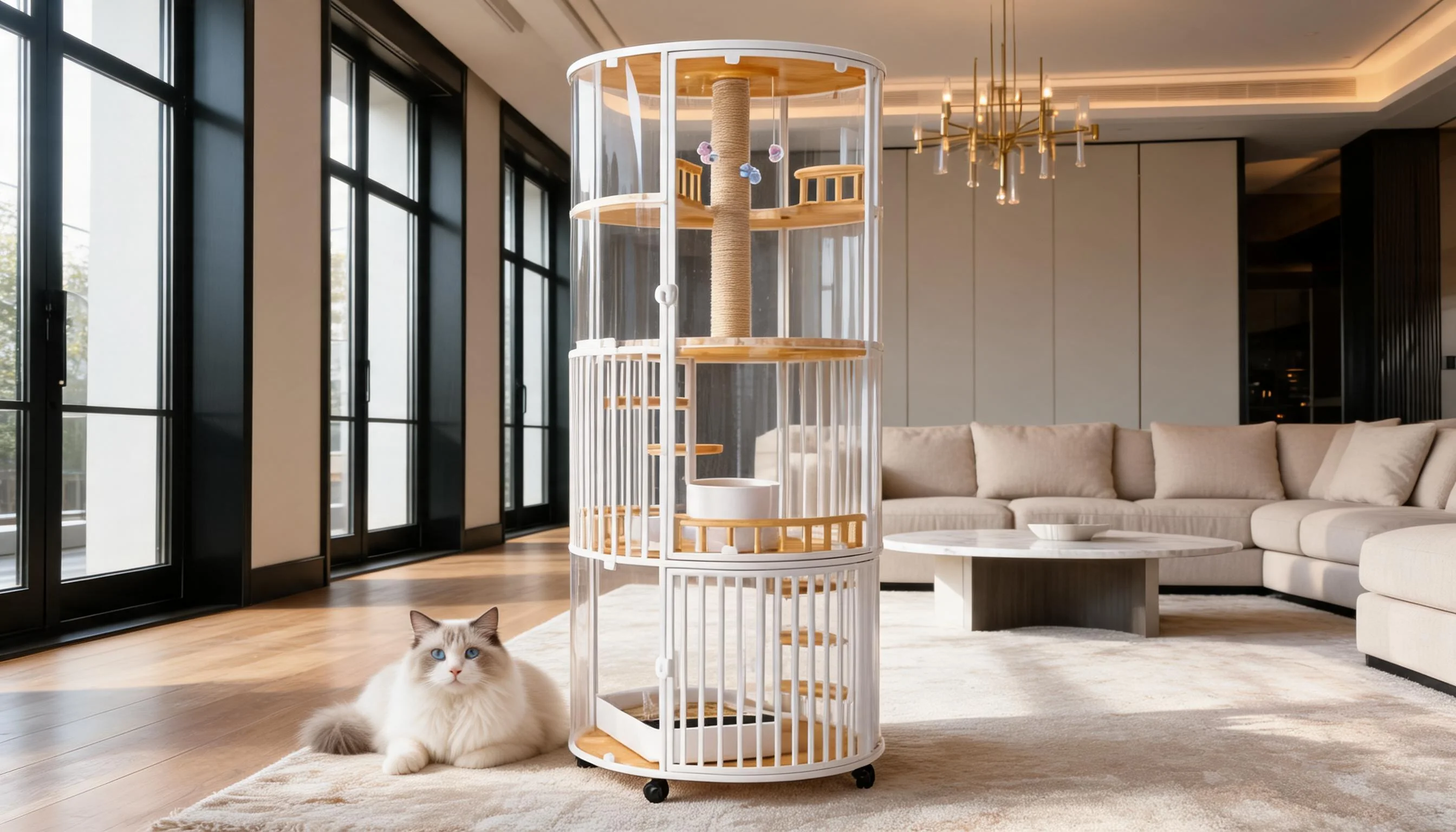 360度全景豪华猫笼 · 简约现代风 · GuardHound