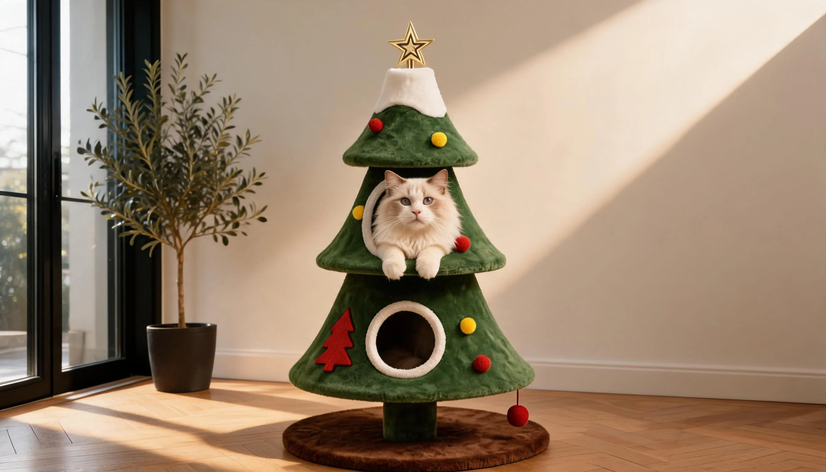 圣诞树洞猫爬架 · 圣诞晨光·猫咪嬉戏 · GuardHound