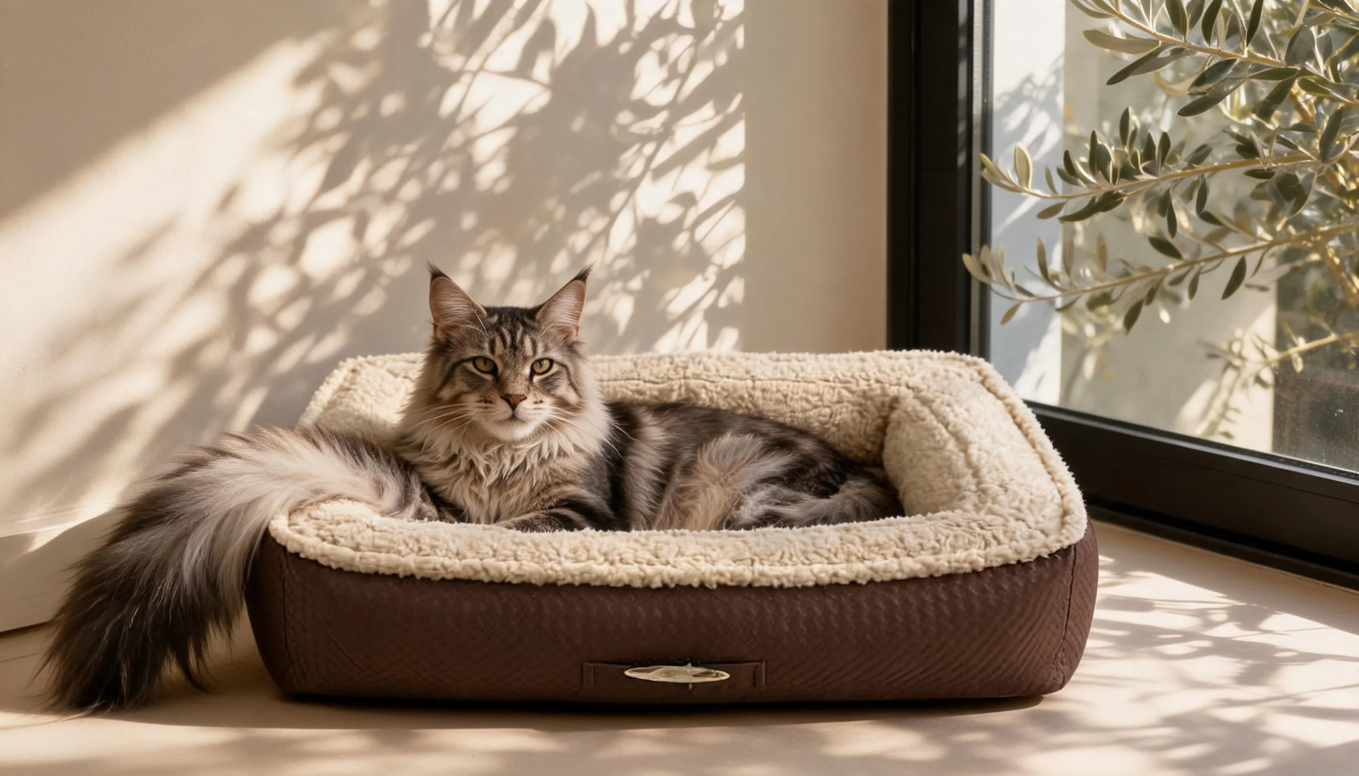 方形皮革加绒猫窝 · 绿意午后 · GuardHound