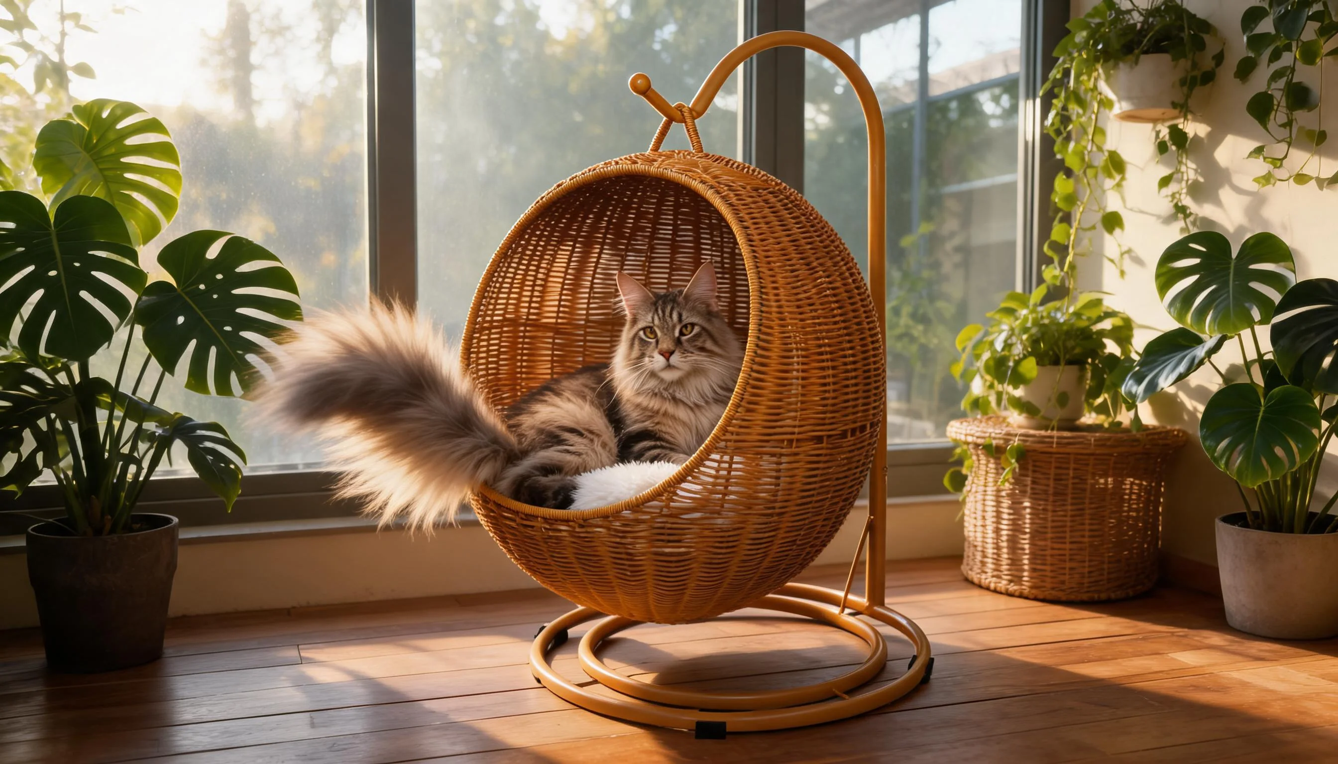 藤编吊篮猫窝 · 阳光房闲趣 · GuardHound