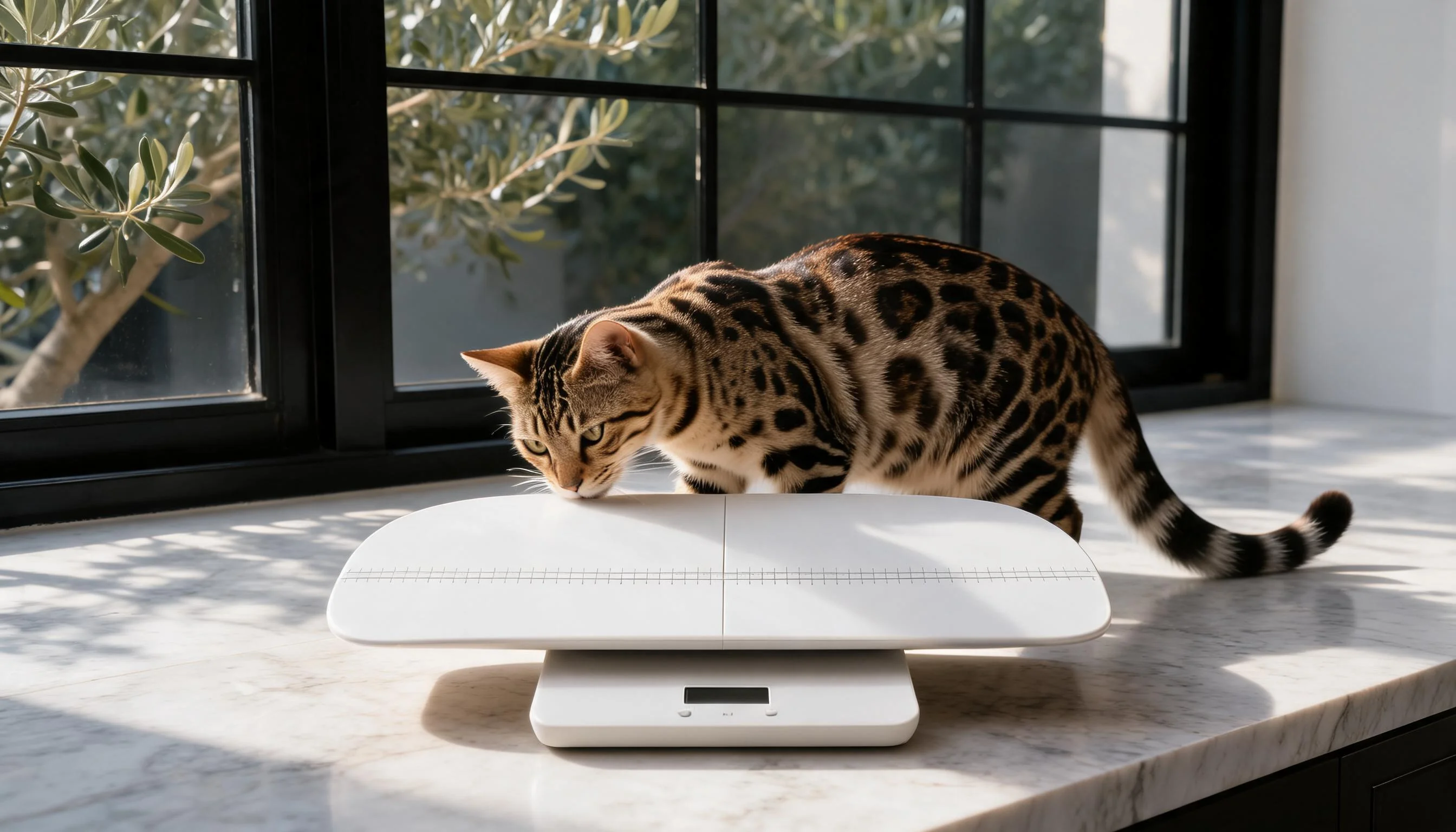 带刻度专业宠物体重秤 · 午后豹猫好奇 · GuardHound