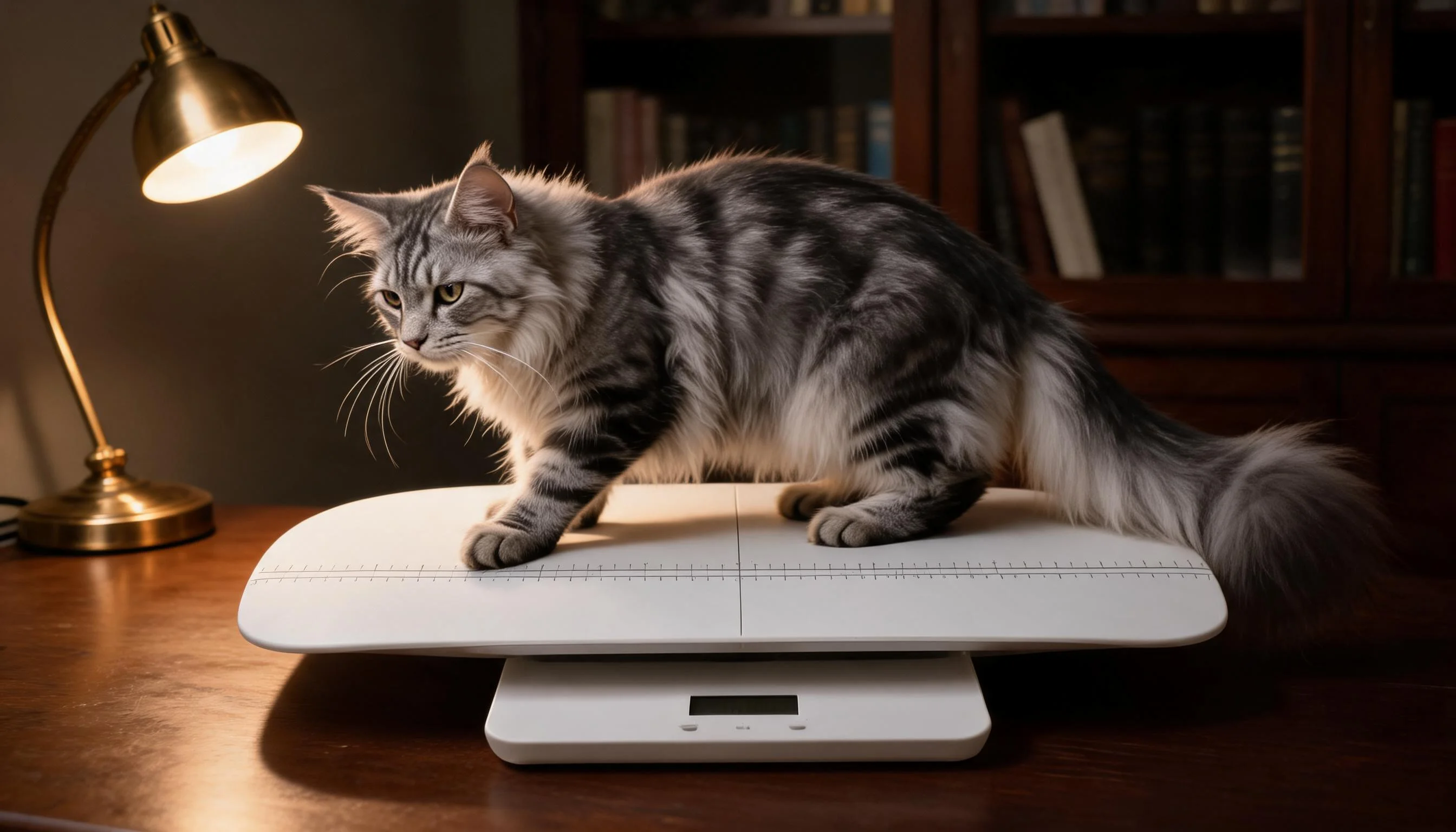 带刻度专业宠物体重秤 · 暮色缅因踱步 · GuardHound